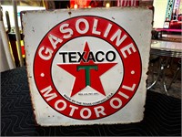 16 x 16” Metal Embossed Texaco Motor Oil Sign