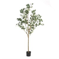 DIIGER Artificial Tree Plant Eucalyptus Tree 6FT T