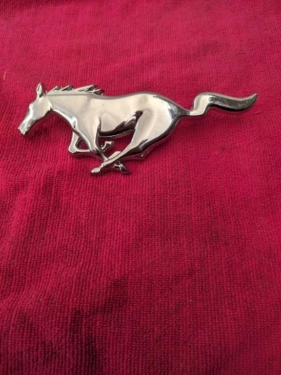 Vintage Mustang Emblem 6 1/2" Ford Trademark