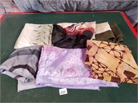 6 COLORFUL LARGE POLYESTER SCARVES