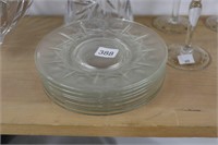 8 CUT GLASS PLATES