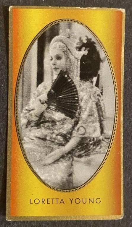 LORETTA YOUNG: Antique Tobacco Card (1936)