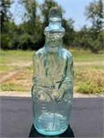 Aqua Figural Mineral Water/Seated Bearded Man,