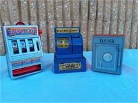 Vintage Metal Bank and Two Banks