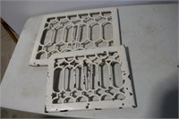Pair Cast Iron Wall Grates