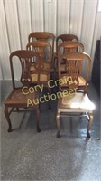 6 Oak Dinning Room Chairs