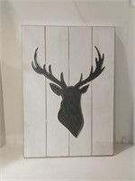 Wood Deer Buck Silhouette Sign  U15E