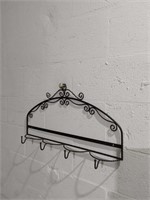 Wrought Iron Hanging Coat Rack. U13C