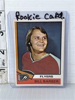 Bill Barber rookie hockey card