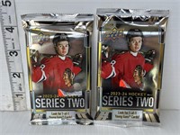 2 2023-24 Upperdeck series 2 hockey card packs