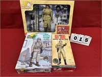 (3) WWII Action Figures