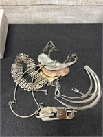 Lot Of Silver Tone Jewelry