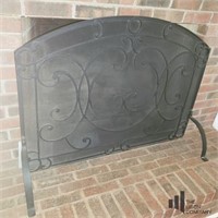 Wrought Iron Framed Fire Place Screen