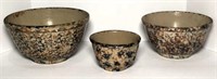 Pottery Nesting Bowls- Lot of 3