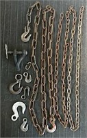8' Chain & Hooks, Clevis, 9' Chain & extra hooks