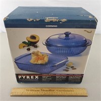Pyrex Cobalt Blue Oven to Table Set Unopened