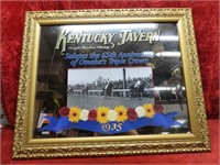 Kentucky Tavern whiskey mirror beer sign.