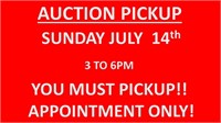 WHEN IS AUCTION PICKUP?