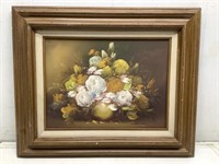 * Acrylic on Canvas Painting  Braun  Flowers  24