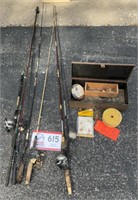 FISHING POLES AND ITEMS