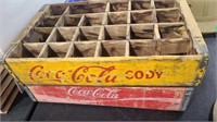 2 WOOD COCA-COLA BOTTLE TRAYS