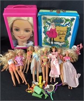 BARBIE DOLLS AND CASE LOT