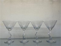 Set of (4) Unusual Cocktail Glasses-Vintage