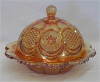 States butter dish - marigold