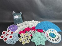Collection of Handmade Colorful Doilies