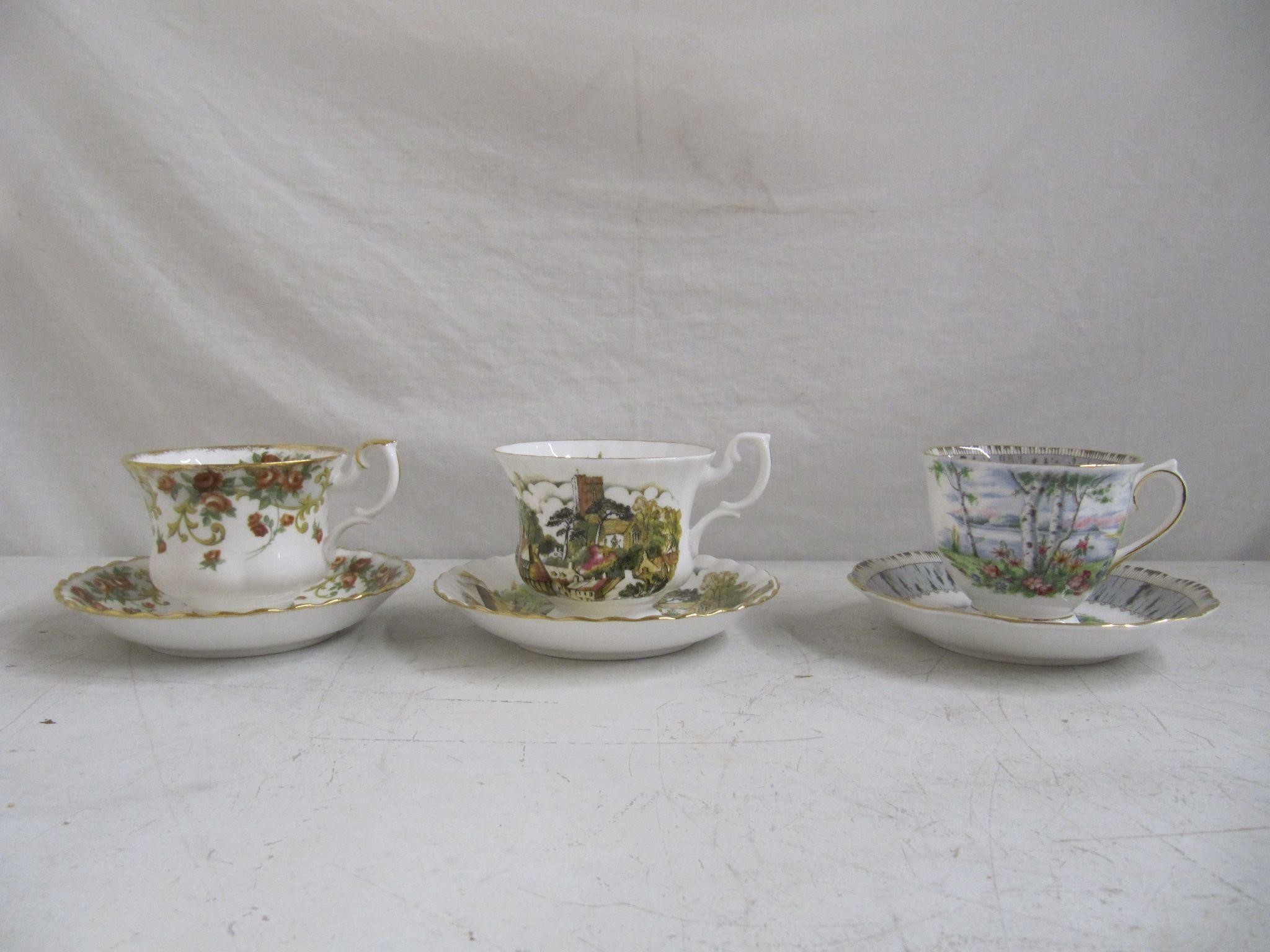 3 ROYAL ALBERT CUPS/SAUCERS