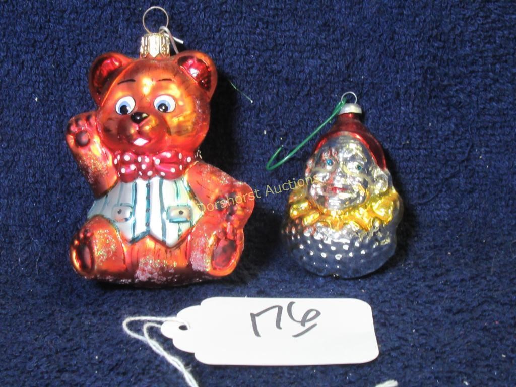 RADKO BEAR & W. GERMAN CLOWN - GLASS