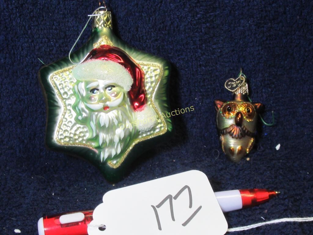 GERMAN SANTA + OLD WORLD CHRISTMAS OWL