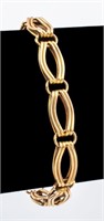 UnoAErre Italian 14K Yellow Gold Link Bracelet