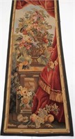 Loomed Tapestry, urn with flowers & window