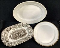 (3) Vintage Serving Platters, Winkle, Taylor