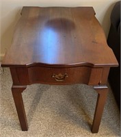 Vintage Wooden Side Table w/ Drawer 
26” x 20” x