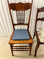 Vintage Upholstered Seat Side Chair