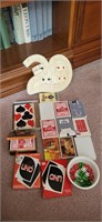 Group of cards and games