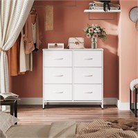 WLIVE Fabric Dresser for Bedroom, 6 Drawer