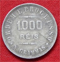 1906 Brazil Silver 1000 Reis