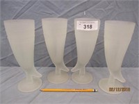 4 Frosted Beer Mugs