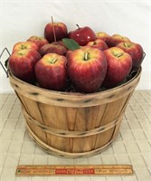 NICE BASKET OF DECORATIVE APPLES /FALL DECOR