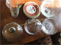 vase covered cheese domes plates bowls