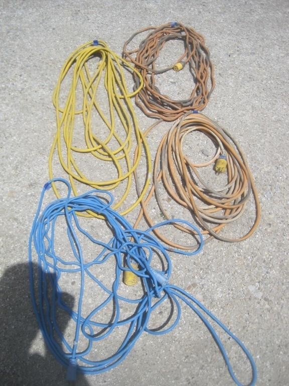 4 electrical drop cords 12 ga.  50' cords