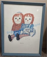 Signed picture raggedy Ann and Andy