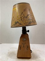 FORT RECOVERY STIRRUP FACTORY LAMP WITH ORIGINAL