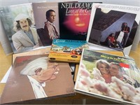 Assortment of popular music on 17 LP records.