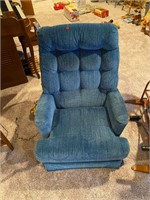 blue recliner