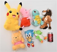 Lot de peluches dont Pokémon et Disney