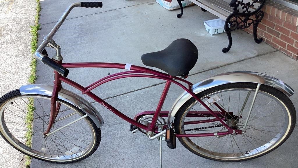 Monterey Bicycle, maroon color, mens style,